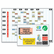 MAVOB2436B Magnetic Work/Plan Kit, 1x2 Grid, Porcelain-on-Steel, 36 x 24, Blue/White By MAGNA VISUAL, INC.