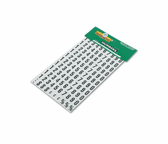 MAVPFN21 Magnetic Letters, Numbers and Symbols, Magnetic, Black, 3/4"h, 110/Set By MAGNA VISUAL, INC.