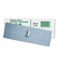 MAVPH5 Magnetic Picture Hanger, 2 x 6, 5-lb Capacity, Steel Hook, Satin Steel Finish By MAGNA VISUAL, INC.
