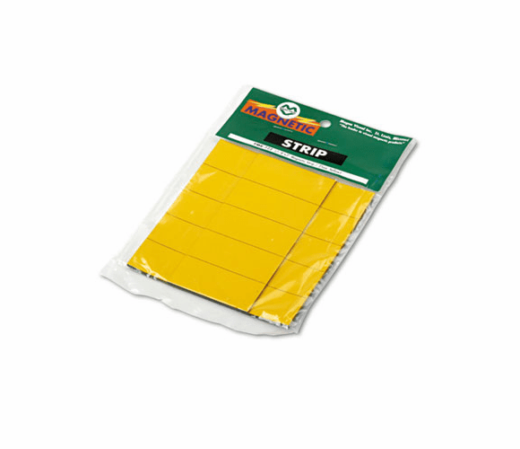MAVPMR722 Magnetic Write-On/Wipe-Off Pre-Cut Strips, 2 x 7/8, Yellow, 25/Pack By MAGNA VISUAL, INC.