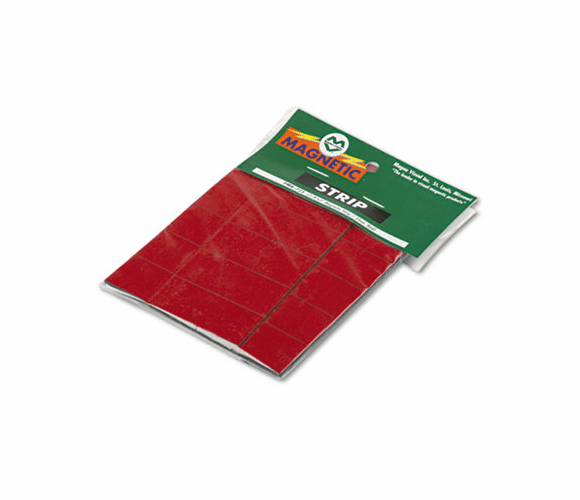 MAVPMR723 Magnetic Write-On/Wipe-Off Pre-Cut Strips, 2 x 7/8, Red, 25/Pack By MAGNA VISUAL, INC.