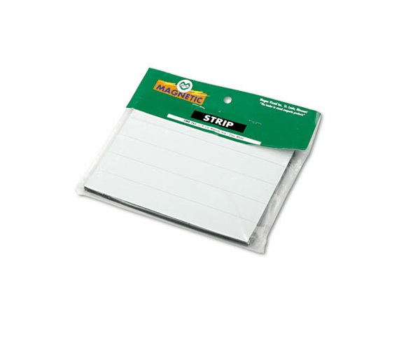 MAVPMR761 Magnetic Write-On/Wipe-Off Pre-Cut Strips 6 x 7/8, White, 25/Pack By MAGNA VISUAL, INC.