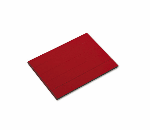 MAVPMR763 Magnetic Write-On/Wipe-Off Pre-Cut Strips 6 x 7/8, Red, 25/Pack By MAGNA VISUAL, INC.