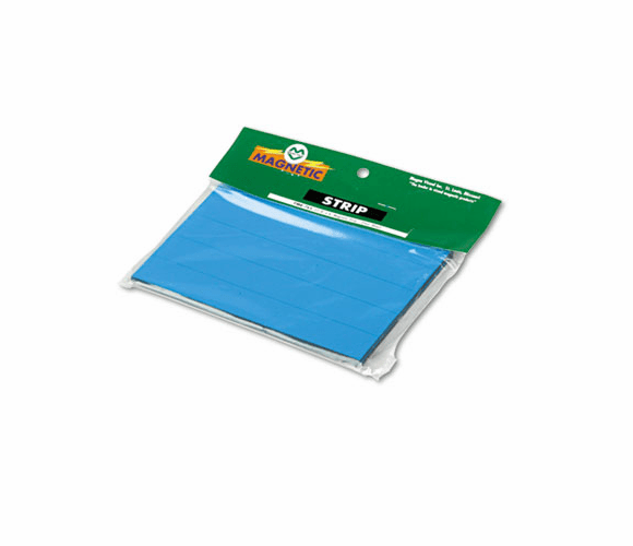 MAVPMR765 Magnetic Write-On/Wipe-Off Pre-Cut Strips, 6 x 7/8, Blue, 25/Pack By MAGNA VISUAL, INC.