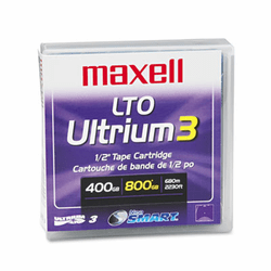 MAX183900 1/2" Ultrium LTO-3 Cartridge, 2200ft, 400GB Native/800GB Compressed Capacity By MAXELL CORP. OF AMERICA