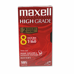 MAX224510 High Grade VHS Videotape Cassette, 8 Hours By MAXELL CORP. OF AMERICA