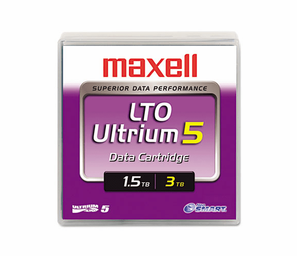 MAX229323 1/2" Ultrium LTO-5 Cartridge, 2,776ft, 1.5TB Native/3.0TB Compressed Capacity By MAXELL CORP. OF AMERICA