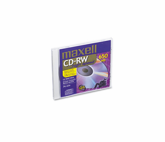 MAX630020 CD-RW Discs, 700MB/80min, 12x, w/Jewel Cases, Gold, 1/Pack By MAXELL CORP. OF AMERICA