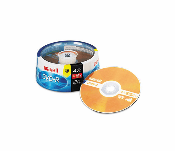 MAX638006 DVD-R Discs, 4.7GB, 16x, Spindle, Gold, 15/Pack By MAXELL CORP. OF AMERICA
