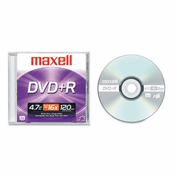 MAX639000 DVD+R Disc, 4.7GB, 16x, w/Jewel Case, Silver By MAXELL CORP. OF AMERICA