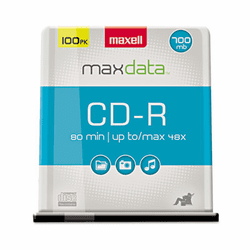 MAX648200 CD-R Discs, 700MB/80min, 48x, Spindle, Silver, 100/Pack By MAXELL CORP. OF AMERICA
