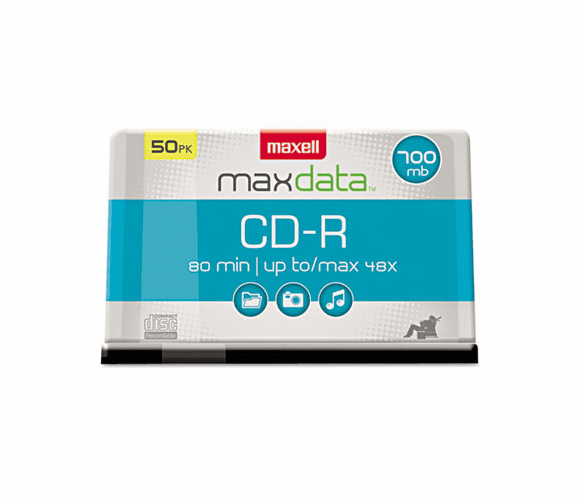 MAX648250 CD-R Discs, 700MB/80min, 48x, Spindle, Silver, 50/Pack By MAXELL CORP. OF AMERICA