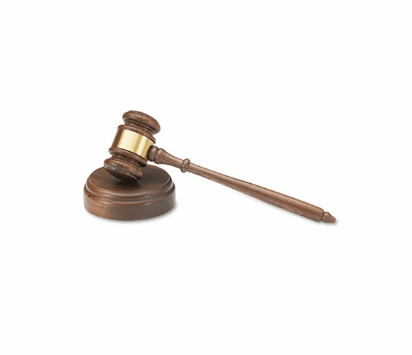 MCG10521 Hardwood Gavel with Sound Block, Walnut, 10 1/2" By MCGILL METAL PRODUCTS CO.