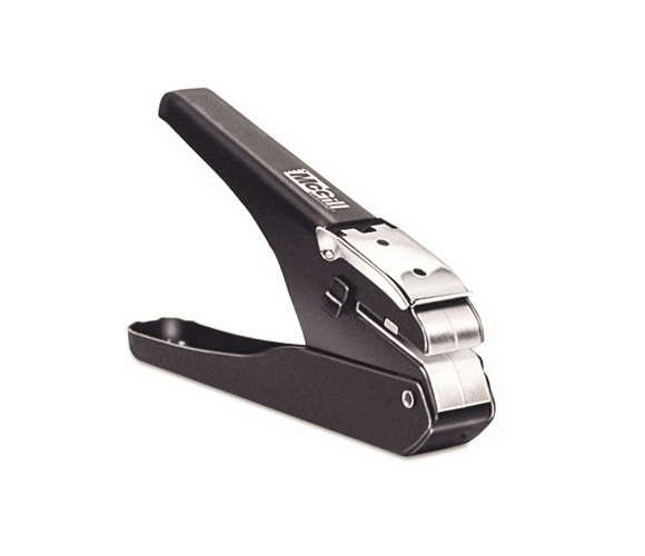 MCG16500 Handheld Badge Punch, 9/16 x 1/8 Horizontal Slot, 1/2" Reach, Black/Chrome By MCGILL METAL PRODUCTS CO.