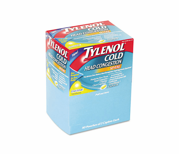 MCL26150 Cold Severe Caplets, 50 Two-Packs/Box By MCNEIL - DIV OF JOHNSON&JOHNSON