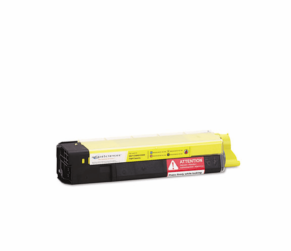 MDAMSOK5855YHC MDAMSOK5855YHC Compatible, New Build, 43324401 (Type C8) Toner, 5K Yield, Yellow By MEDIA SCIENCES, INC.