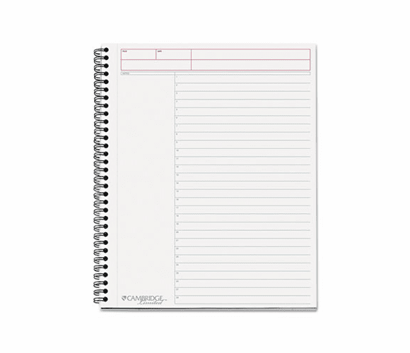 MEA06064 Cambridge Wirebound Notebook Planner, Legal Rule, 8 1/2" x 11", White, 80 Sheets By MEAD PRODUCTS