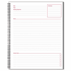 MEA06132 Meeting Notebook, 11 x 8 1/2, 80 Ruled Sheets By MEAD PRODUCTS