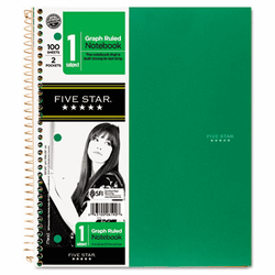 MEA06190 Wirebound Notebooks, Quad ,1Subject White,8 1/2 x 11,100 Sheets, Assorted By MEAD PRODUCTS