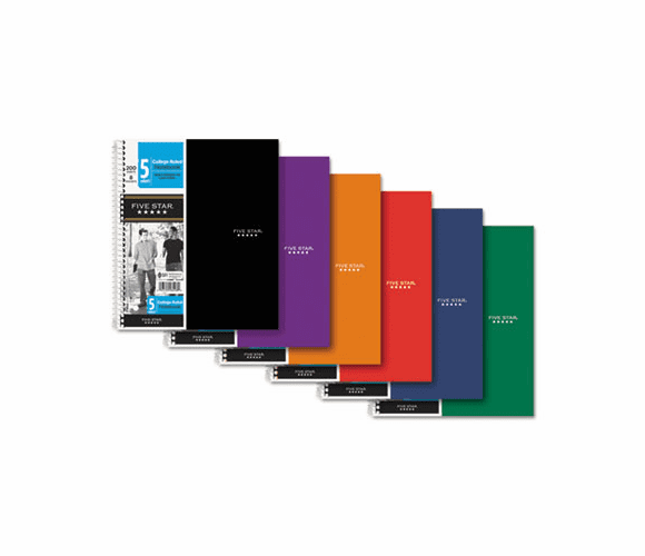 MEA06208 Wirebound Notebook, College Rule, 3-hole Punch, 5 Subject 200 Sheets/Pad By MEAD PRODUCTS