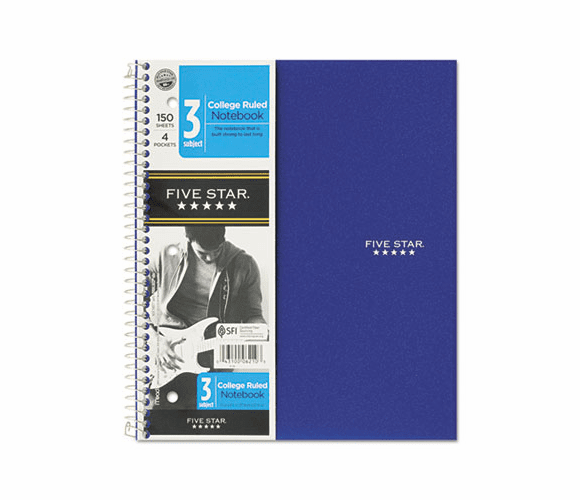 MEA06210 Wirebound Notebook, College Rule, 3 Subject 150 Sheets By MEAD PRODUCTS