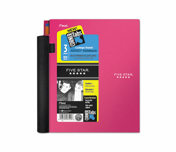 MEA08190 Advance Wirebound Notebook, College Rule, Letter,  3 Subject 150 Sheets/Pad By MEAD PRODUCTS