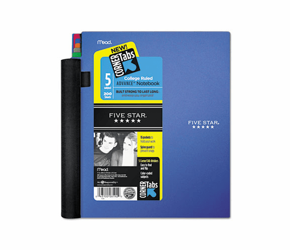 MEA08192 Advance Wirebound Notebook, College Rule, Letter, 5 Subject 200 Sheets/Pad By MEAD PRODUCTS