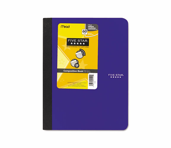 MEA09120 Composition Book, College Rule, 9-3/4 x 7-1/2, 1 Subject 100 Sheets, Assorted By MEAD PRODUCTS