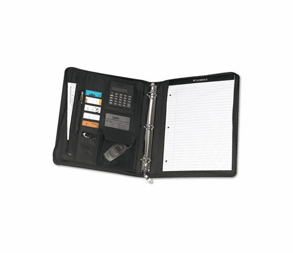 MEA29516 Cambridge City Zipper Binder, Microfiber, 9 x 13, Assorted Colors By MEAD PRODUCTS