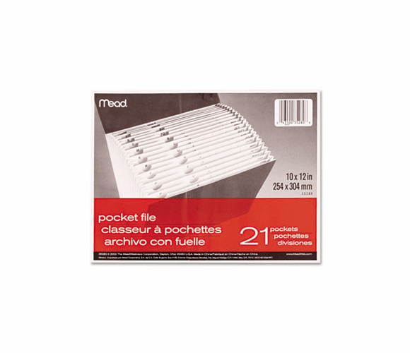 MEA35280 All-Purpose File, 21 Pockets, Letter, Assorted By MEAD PRODUCTS