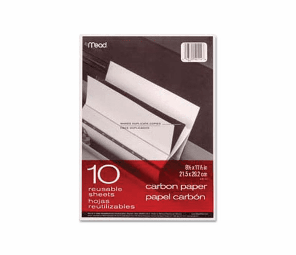 MEA40114 Black Carbon Mill Finish Paper, 8-1/2 x 11, 10 Sheets By MEAD PRODUCTS