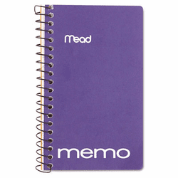 MEA45534 Memo Book, College Ruled, 5" x 3", Wirebound, 60 Sheets, Assorted By MEAD PRODUCTS