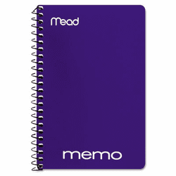 MEA45644 Memo Book, College Ruled, 6" x 4", Wirebound, 40 Sheets, Assorted By MEAD PRODUCTS