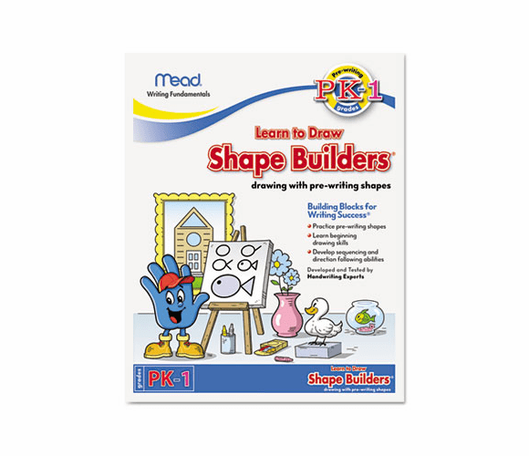 MEA48040 Writing Fundamentals Tablet, Shape Builders, 10 x 8, 21 Sheets per Pad By MEAD PRODUCTS