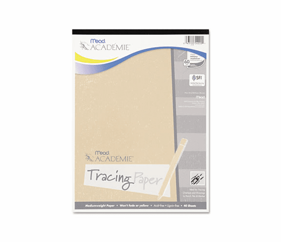 MEA54200 Academie Tracing Pad, 9 x 12, White, 40 Sheets By MEAD PRODUCTS