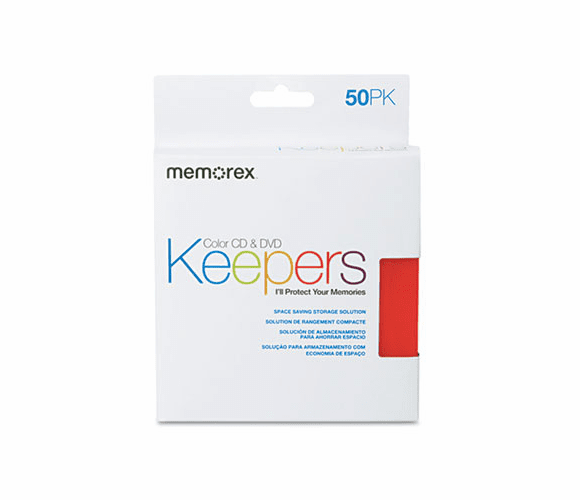 MEM01972 CD/DVD Sleeves, 50/Pack By MEMOREX