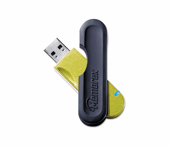 MEM98006 CL TravelDrive USB Flash Drive, 16GB, Green By MEMOREX