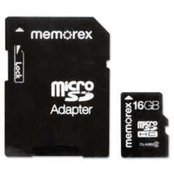 MEM98456 MicroSD Travel Card, 16GB By MEMOREX