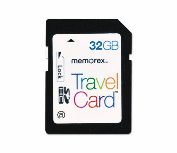 MEM98690 SDHC TravelCard, 32GB By MEMOREX