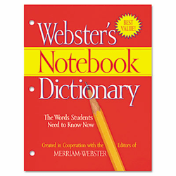 MERFSP0566 Notebook Dictionary, Three Hole Punched, Paperback, 80 Pages By ADVANTUS CORPORATION
