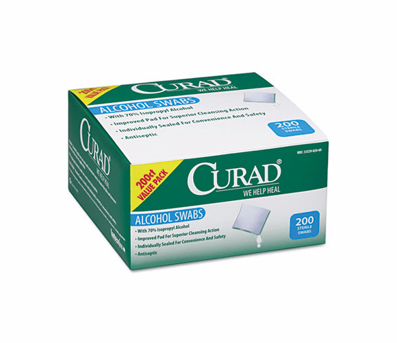 MIICUR45581 Alcohol Swabs, 1 x 1, 200/Box By MEDLINE INDUSTRIES, INC.