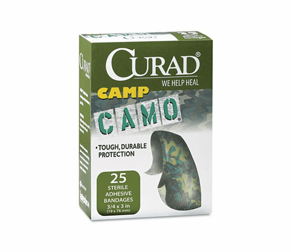 MIICUR45701 Kids Adhesive Bandages, Green Camouflage, 3/4" x 3", 25/Box By MEDLINE INDUSTRIES, INC.