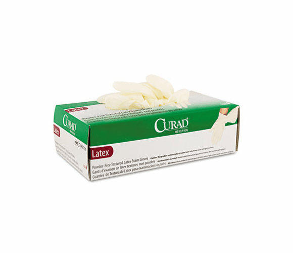 MIICUR8105 Powder-Free Latex Exam Gloves, Medium, 100/Box By MEDLINE INDUSTRIES, INC.