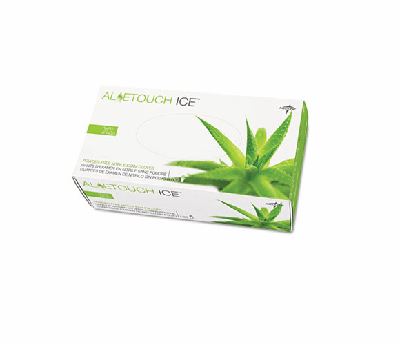 MIIMDS195287 Aloetouch Ice Nitrile Exam Gloves, X-Large, Green, 180/Box By MEDLINE INDUSTRIES, INC.