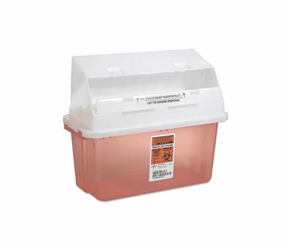 MIIMDS705151 Sharps Container, Freestanding & Wall Mountable, 5 qt, 23.5w x 19.7d x 28h, Red By MEDLINE INDUSTRIES, INC.