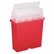 MIIMDS705152H Sharps Container for Patient Room, Plastic, 5 Quart, Rectangular, Red By MEDLINE INDUSTRIES, INC.