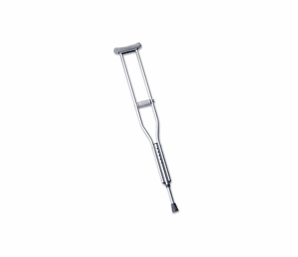 MIIMDS80535HW Push-Button Aluminum Crutches, Adult Medium, 5' 2 to 5' 10, 1 Pair By MEDLINE INDUSTRIES, INC.