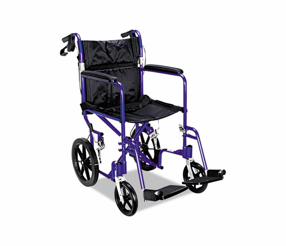 MIIMDS808210ABE Excel Deluxe Aluminum Transport Wheelchair, 19 x 16, 300 lbs. By MEDLINE INDUSTRIES, INC.