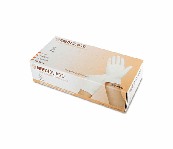 MIIMG1204 MediGuard Powdered Latex Exam Gloves, Small, 100/Box By MEDLINE INDUSTRIES, INC.