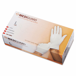 MIIMG1206 MediGuard Powdered Latex Exam Gloves, Large, 100/Box By MEDLINE INDUSTRIES, INC.